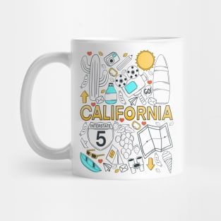 California Color Doodle Mug